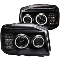 Nissan Frontier 2001-2004 Projector Strålkastare Med Halo Svart (SMD LED) ANZO